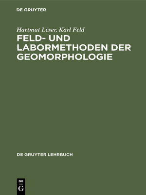 cover image of Feld- und Labormethoden der Geomorphologie